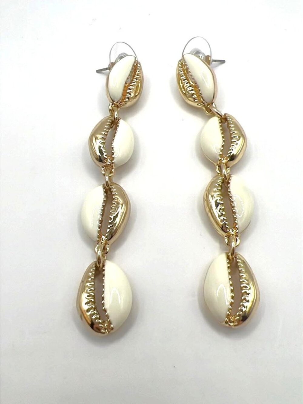 Sugarfix by BaubleBar Gold & White Cowrie Shell Dangle Earrings
